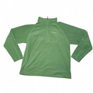 Columbia Sportswear Green Fleece Quarter Zip Pullover Men’s XXL Long Sleeve